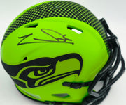 Zach Charbonnet Autographed Seattle Seahawks Rave Green Speed Mini Helmet MCS Holo Stock #256968