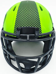 Zach Charbonnet Autographed Seattle Seahawks Rave Green Speed Mini Helmet MCS Holo Stock #256968