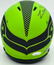 Zach Charbonnet Autographed Seattle Seahawks Rave Green Speed Mini Helmet MCS Holo Stock #256968