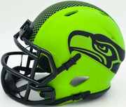 Zach Charbonnet Autographed Seattle Seahawks Rave Green Speed Mini Helmet MCS Holo Stock #256968