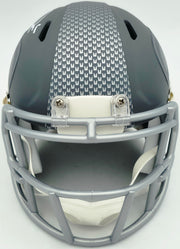 Zach Charbonnet Autographed Seattle Seahawks Slate Silver Speed Mini Helmet MCS Holo Stock #256970