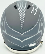 Zach Charbonnet Autographed Seattle Seahawks Slate Silver Speed Mini Helmet MCS Holo Stock #256970