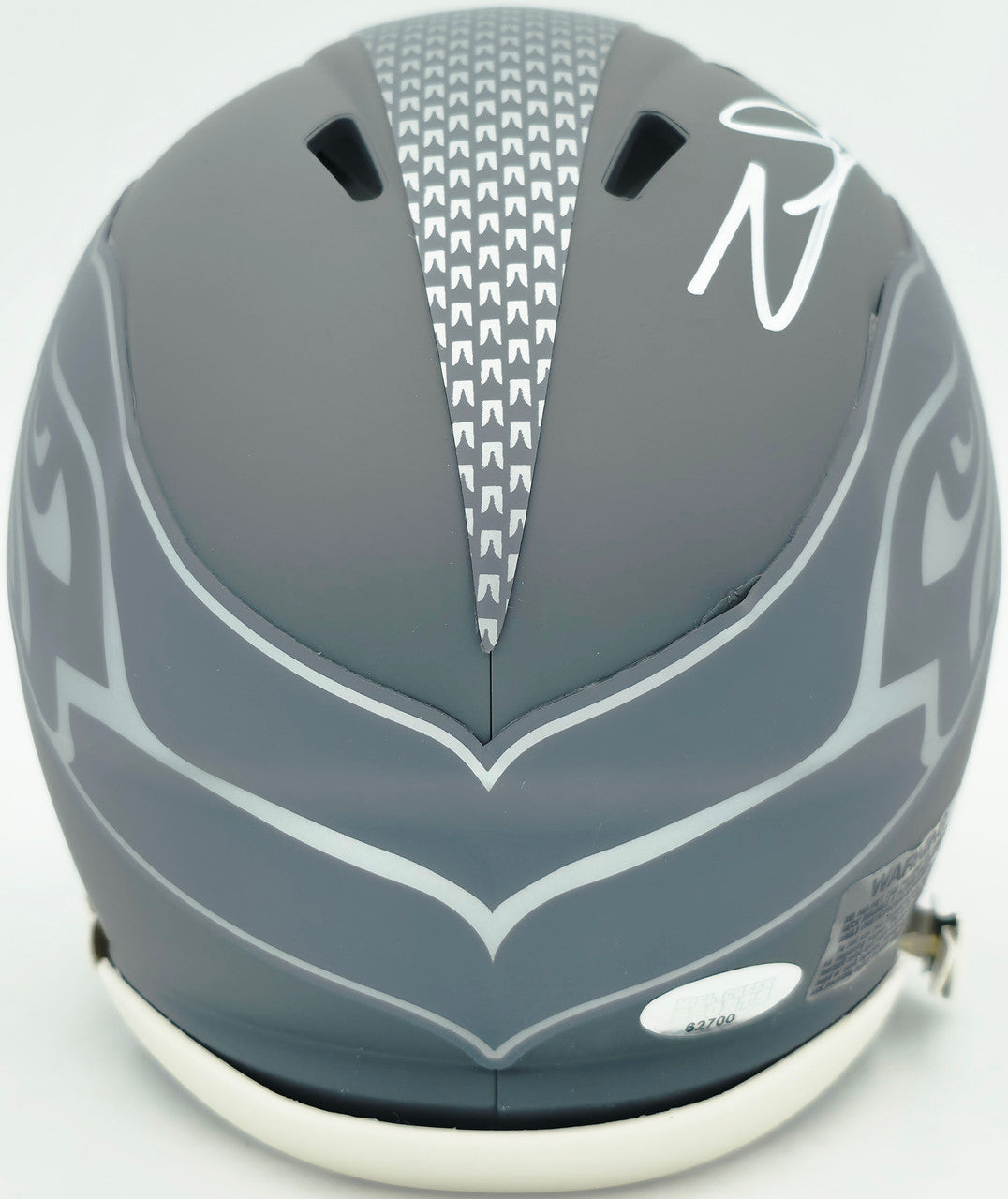 Zach Charbonnet Autographed Seattle Seahawks Slate Silver Speed Mini Helmet MCS Holo Stock #256970