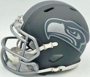 Zach Charbonnet Autographed Seattle Seahawks Slate Silver Speed Mini Helmet MCS Holo Stock #256970