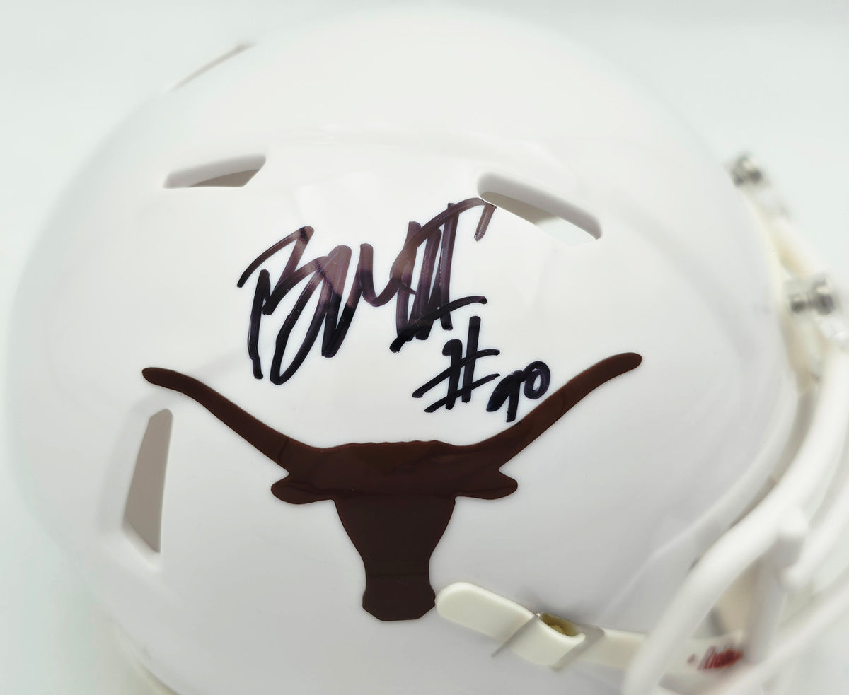 Byron Murphy II Autographed Texas Longhorns White Speed Mini Helmet MCS Holo Stock #256973