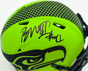 Byron Murphy II Autographed Seattle Seahawks Rave Green Speed Mini Helmet MCS Holo Stock #256972