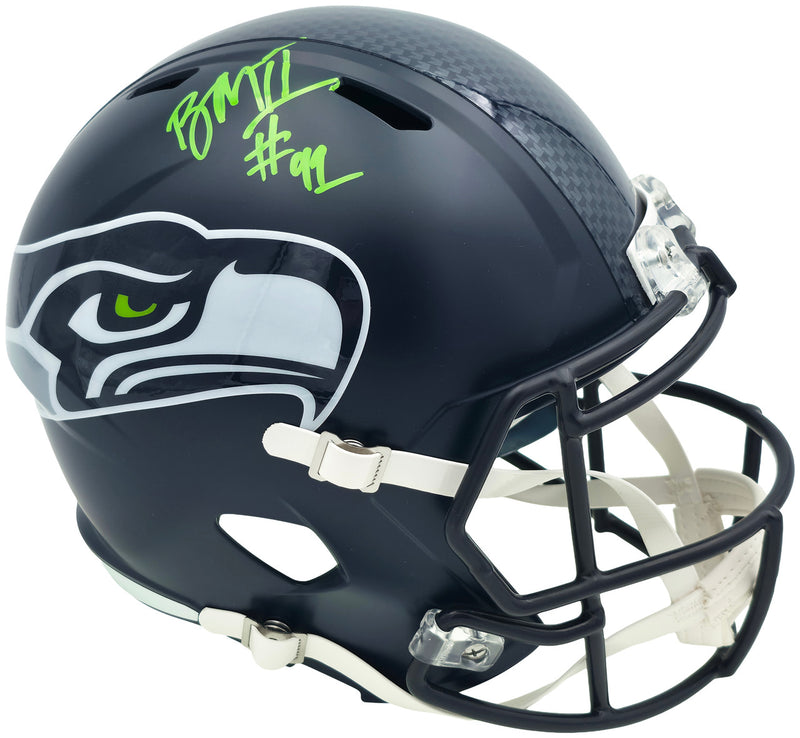 Byron Murphy II Autographed Seattle Seahawks Blue Full Size Speed Replica Helmet MCS Holo Stock #256947