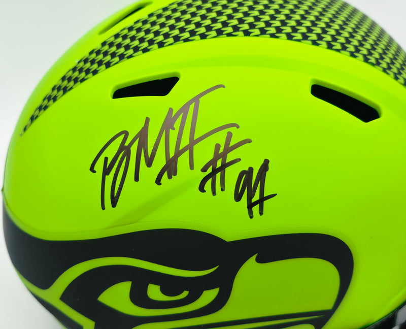 Byron Murphy II Autographed Seattle Seahawks Rave Green Full Size Speed Replica Helmet MCS Holo Stock #256948