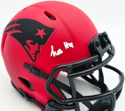 Kayshon Boutte Autographed New England Patriots Rave Red Speed Mini Helmet Beckett BAS Witness Stock #256985