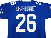 Seattle Seahawks Zach Charbonnet Autographed Blue Throwback Jersey MCS Holo Stock #256977