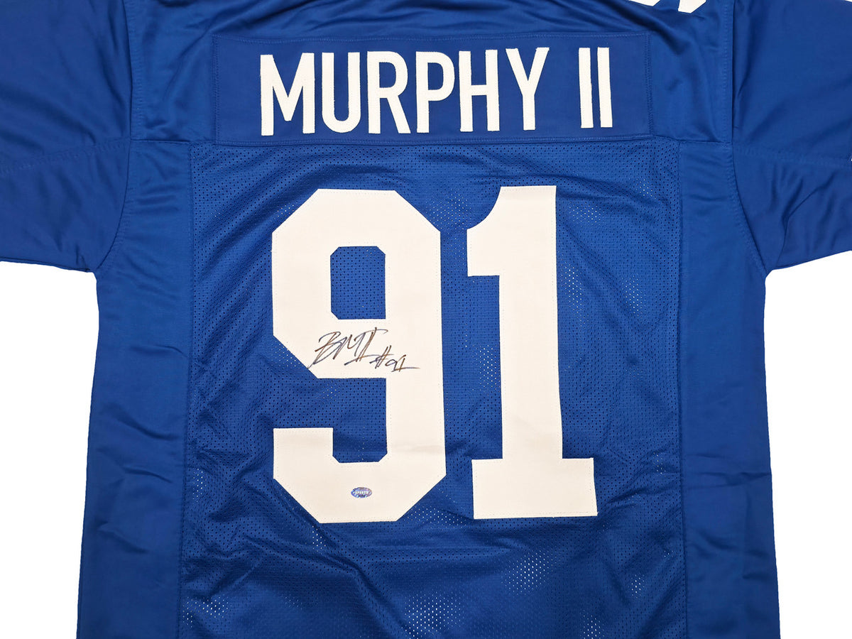 Seattle Seahawks Byron Murphy II Autographed Blue Throwback Jersey MCS Holo Stock #256978