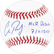Cal Raleigh Autographed Official MLB Baseball Seattle Mariners "MLB Debut 7/11/2021" Fanatics & MLB Holo Stock #256936