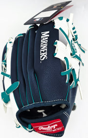 Cal Raleigh Autographed Rawlings Seattle Mariners Logo Mini Fielding Glove Fanatics & MLB Holo Stock #256939