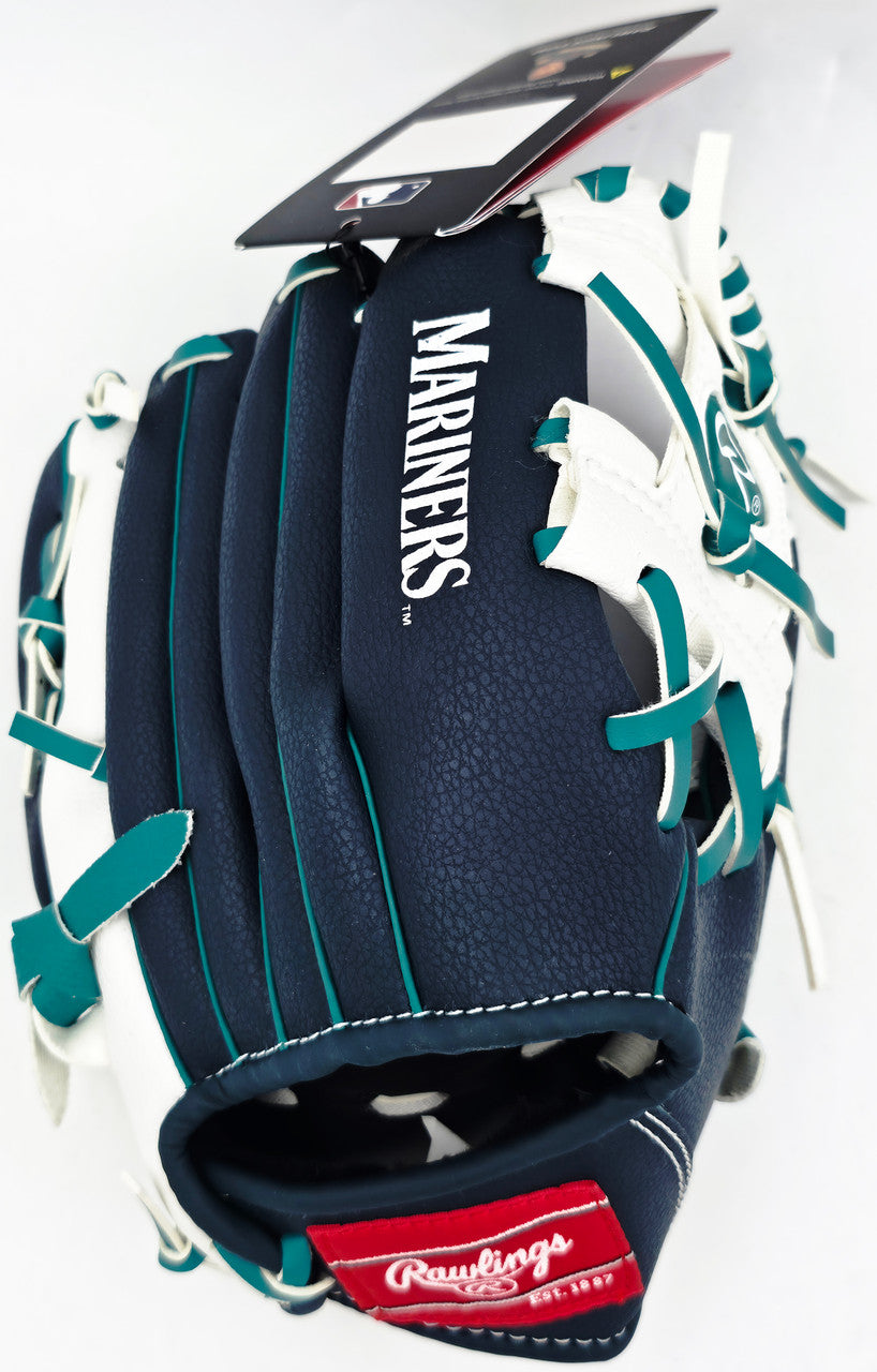 Cal Raleigh Autographed Rawlings Seattle Mariners Logo Mini Fielding Glove Fanatics & MLB Holo Stock #256939