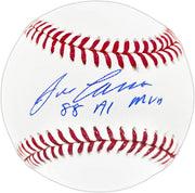 Jose Canseco Autographed Official MLB Baseball Oakland A's "88 AL MVP" Beckett BAS Witness Stock #259977