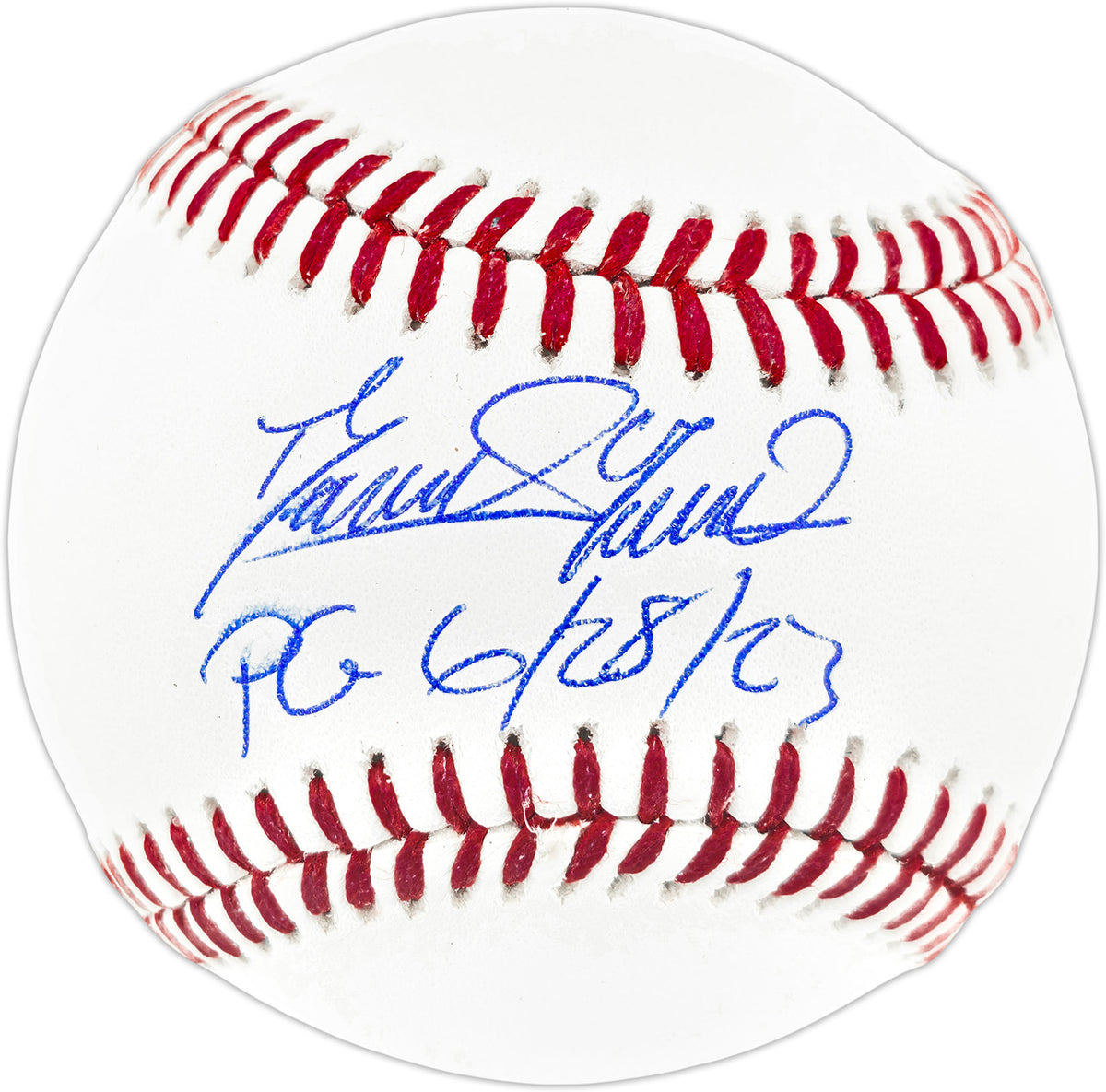 Domingo German Autographed Official MLB Baseball New York Yankees "PG 6/28/23" Beckett BAS Witness Stock #259982