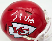 Jamaal Charles Autographed Kansas City Chiefs Red Speed Mini Helmet Beckett BAS Witness Stock #260052