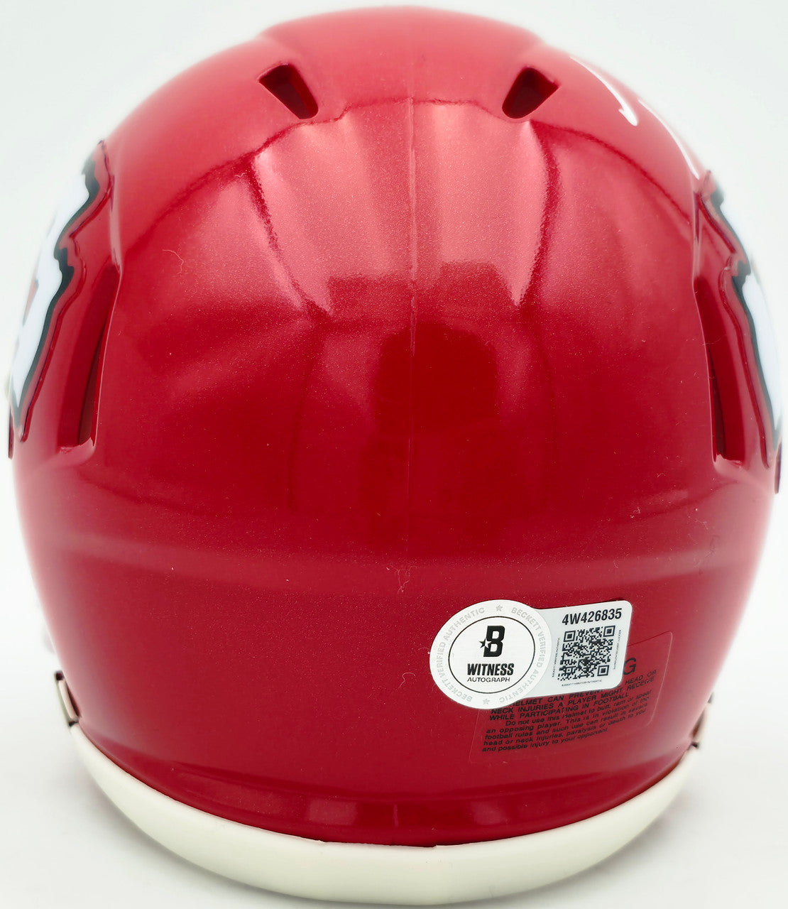 Jamaal Charles Autographed Kansas City Chiefs Red Speed Mini Helmet Beckett BAS Witness Stock #260052