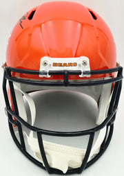 D'Andre Swift Autographed Chicago Bears 2022 Alternate Orange Full Size Speed Replica Helmet Beckett BAS Witness Stock #260053
