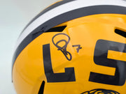 Patrick Peterson Autographed LSU Tigers Yellow Full Size Speed Replica Helmet Beckett BAS Witness Stock #259969