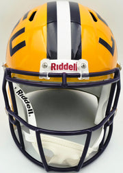 Patrick Peterson Autographed LSU Tigers Yellow Full Size Speed Replica Helmet Beckett BAS Witness Stock #259969