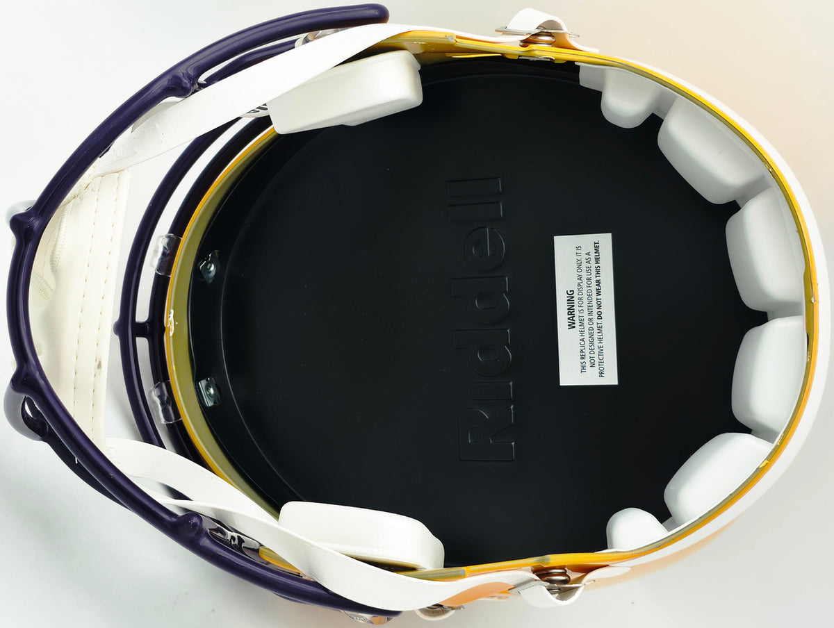 Patrick Peterson Autographed LSU Tigers Yellow Full Size Speed Replica Helmet Beckett BAS Witness Stock #259969