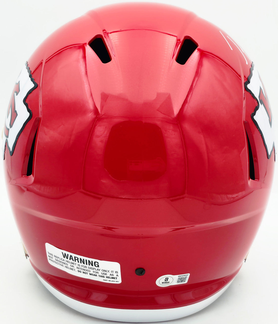 Jamaal Charles Autographed Kansas City Chiefs Red Full Size Speed Replica Helmet Beckett BAS Witness Stock #260051
