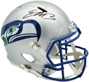 Nick Emmanwori Autographed Seattle Seahawks 1983-2001 Throwback Silver Full Size Speed Replica Helmet Beckett BAS Witness Stock #260085