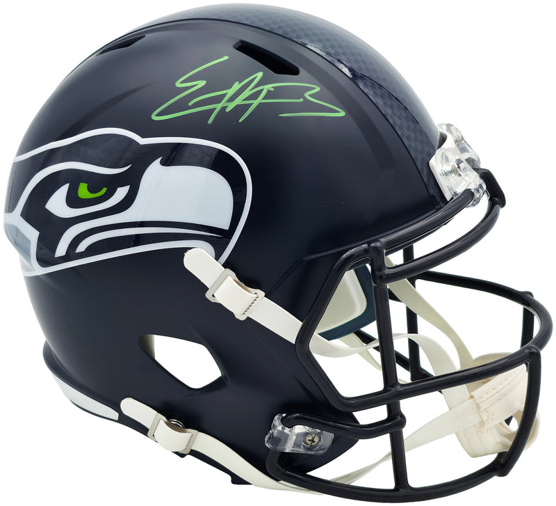 Nick Emmanwori Autographed Seattle Seahawks Blue Full Size Speed Replica Helmet Beckett BAS Witness Stock #260086