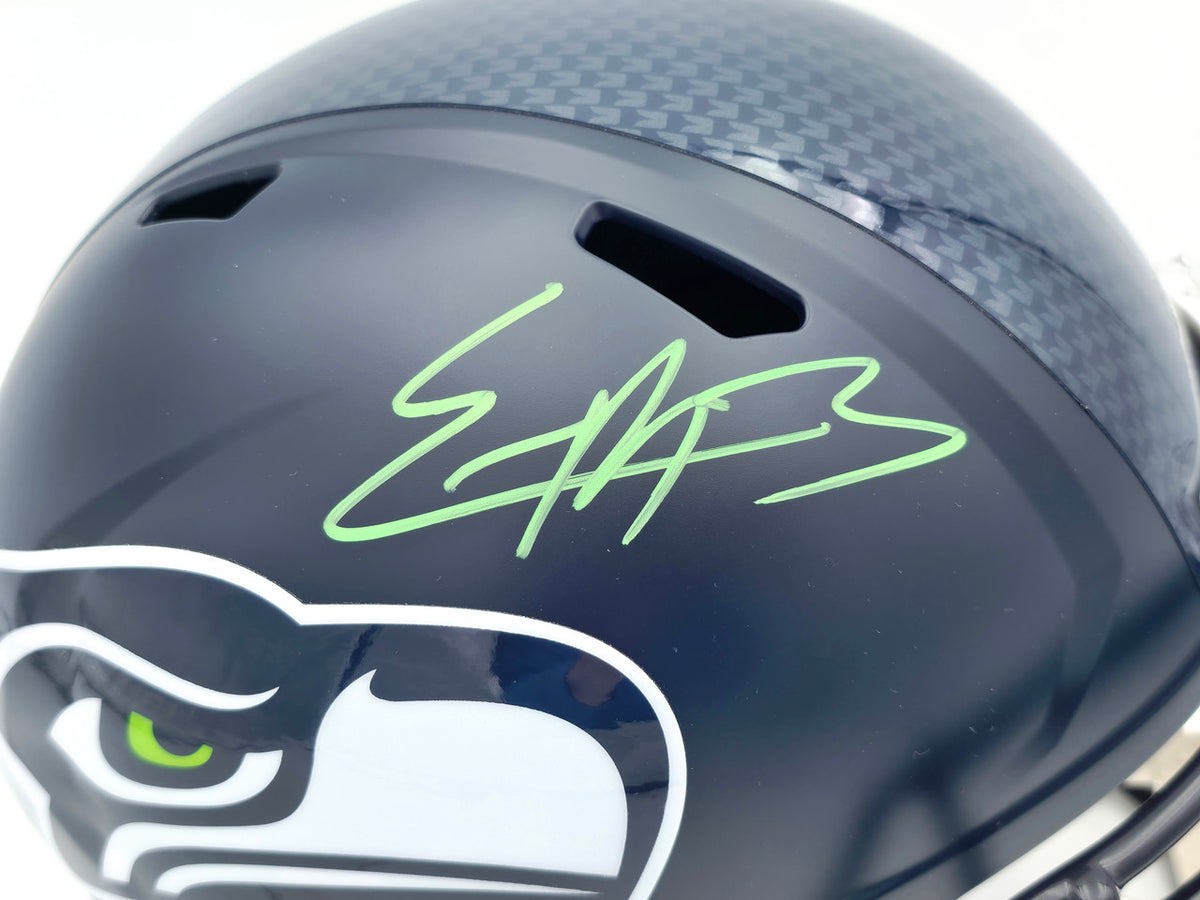 Nick Emmanwori Autographed Seattle Seahawks Blue Full Size Speed Replica Helmet Beckett BAS Witness Stock #260086