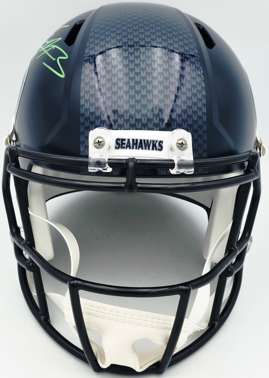 Nick Emmanwori Autographed Seattle Seahawks Blue Full Size Speed Replica Helmet Beckett BAS Witness Stock #260086