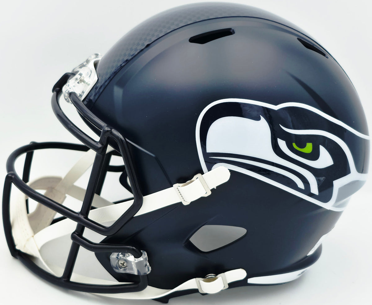 Nick Emmanwori Autographed Seattle Seahawks Blue Full Size Speed Replica Helmet Beckett BAS Witness Stock #260086