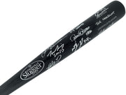 The Sandlot Movie Cast Autographed Black Louisville Slugger Baseball Bat With 8 Signatures Beckett BAS Witness Stock #260068
