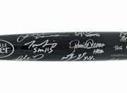 The Sandlot Movie Cast Autographed Black Louisville Slugger Baseball Bat With 8 Signatures Beckett BAS Witness Stock #260068