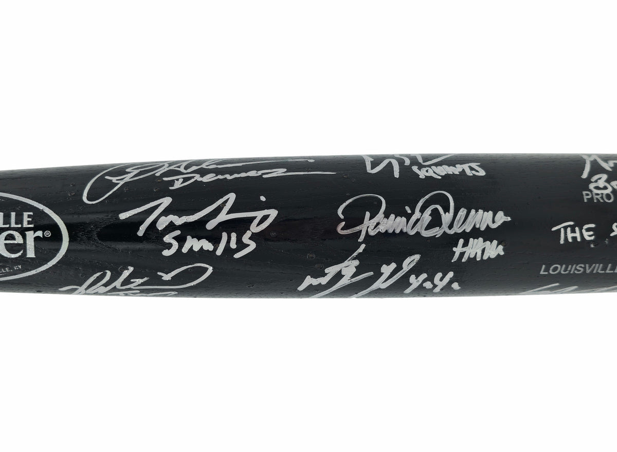 The Sandlot Movie Cast Autographed Black Louisville Slugger Baseball Bat With 8 Signatures Beckett BAS Witness Stock #260068