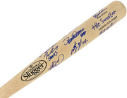 The Sandlot Movie Cast Autographed Black Louisville Slugger Baseball Bat With 8 Signatures Beckett BAS Witness Stock #260068