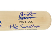 The Sandlot Movie Cast Autographed Black Louisville Slugger Baseball Bat With 8 Signatures Beckett BAS Witness Stock #260068
