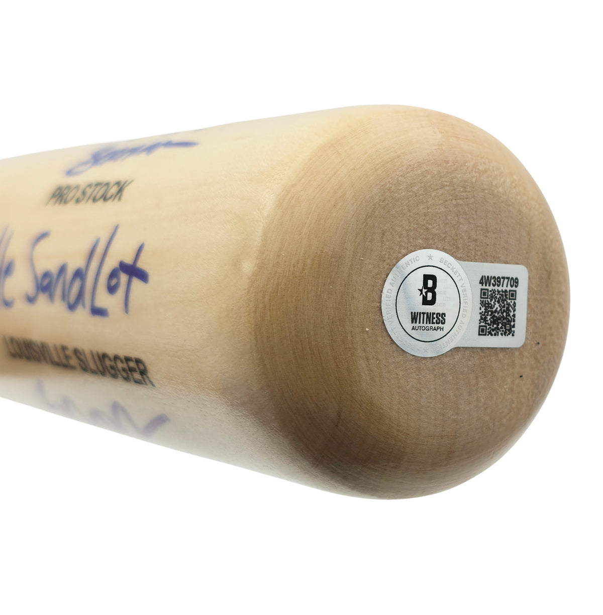 The Sandlot Movie Cast Autographed Black Louisville Slugger Baseball Bat With 8 Signatures Beckett BAS Witness Stock #260068
