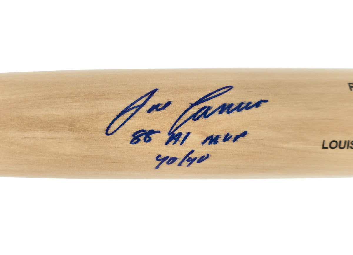 Jose Canseco Autographed Blonde Louisville Slugger Pro Stock Baseball Bat Oakland A's "88 AL MVP 40/40" Beckett BAS Witness Stock #259979