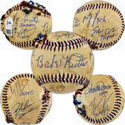The Sandlot Movie Cast Autographed Replica Babe Ruth Signed Movie Prop Baseball With 8 Signatures Beckett BAS Witness Stock #260067