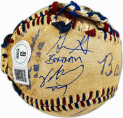 The Sandlot Movie Cast Autographed Replica Babe Ruth Signed Movie Prop Baseball With 8 Signatures Beckett BAS Witness Stock #260067