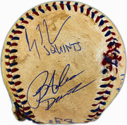 The Sandlot Movie Cast Autographed Replica Babe Ruth Signed Movie Prop Baseball With 8 Signatures Beckett BAS Witness Stock #260067