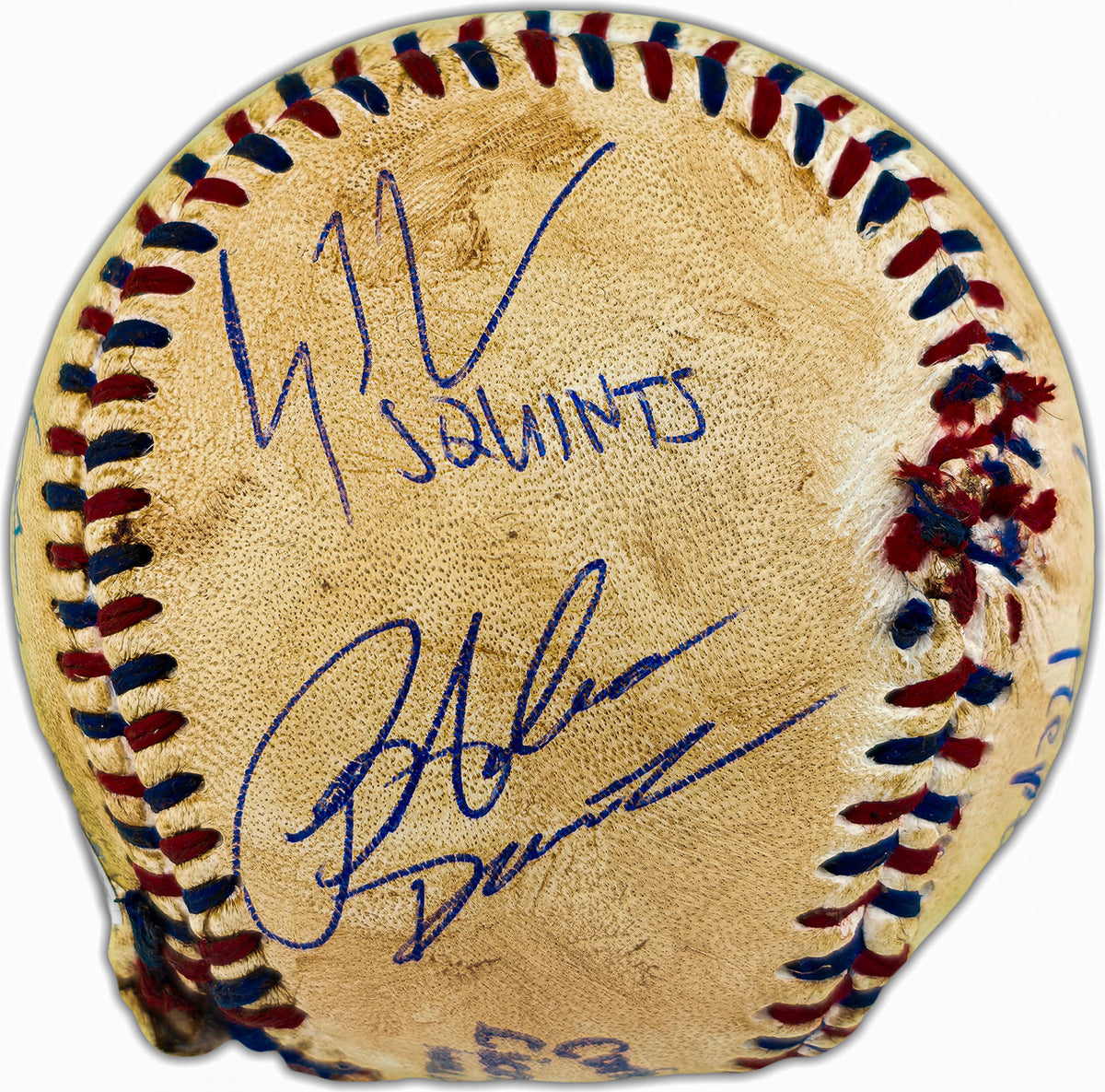 The Sandlot Movie Cast Autographed Replica Babe Ruth Signed Movie Prop Baseball With 8 Signatures Beckett BAS Witness Stock #260067
