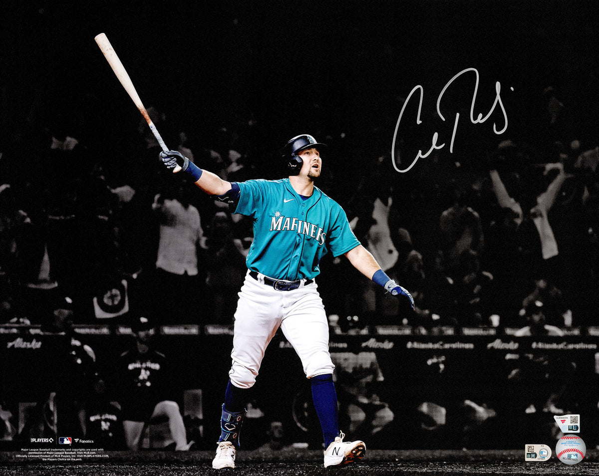 Cal Raleigh Autographed Framed 16x20 Photo Seattle Mariners Drought Ending Walk-Off Home Run Fanatics & MLB Holo Stock #262544