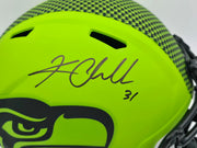 Kam Chancellor Autographed Seattle Seahawks Rave Green Full Size Speed Replica Helmet Beckett BAS Witness Stock #258288