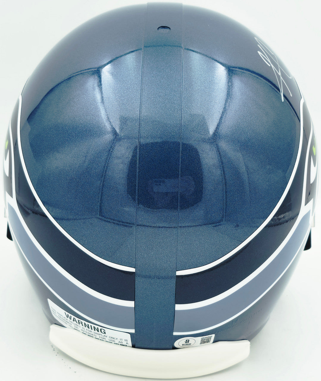 Kam Chancellor Autographed Seattle Seahawks Blue 2002-2011 Throwback Full Size VSR4 Replica Helmet Beckett BAS Witness Stock #258289