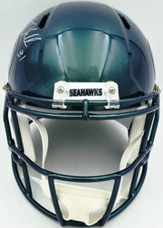 Kam Chancellor Autographed Seattle Seahawks Metallic Green Rivalries Full Size Speed Replica Helmet Beckett BAS Witness Stock #258291