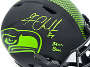 Kam Chancellor Autographed Seattle Seahawks Eclipse Black Full Size Speed Authentic Helmet "Bam Bam" Beckett BAS Witness Stock #258292