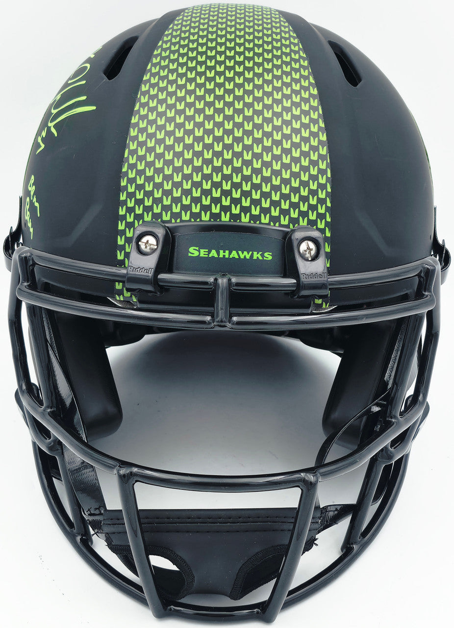 Kam Chancellor Autographed Seattle Seahawks Eclipse Black Full Size Speed Authentic Helmet "Bam Bam" Beckett BAS Witness Stock #258292
