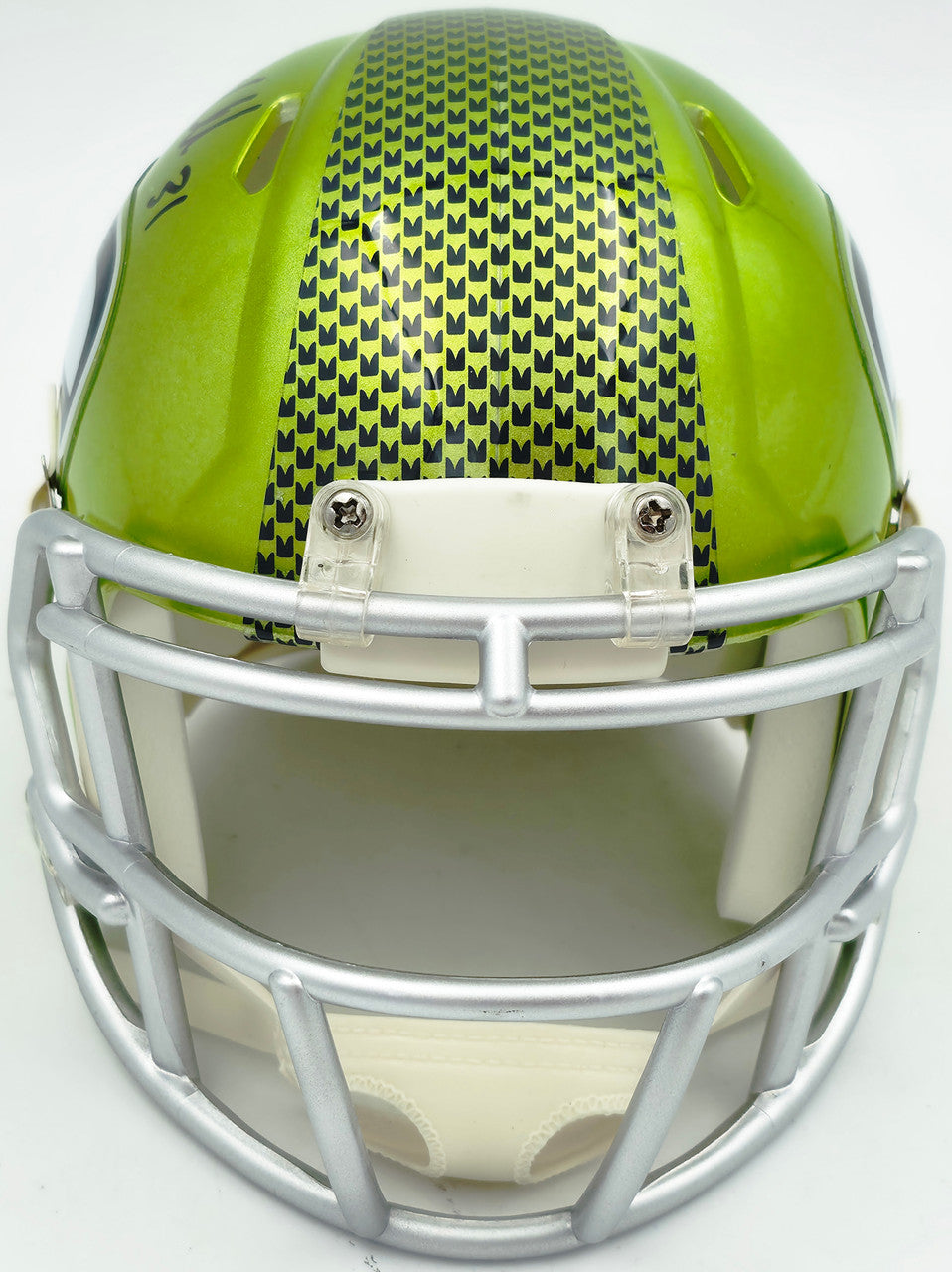 Kam Chancellor Autographed Seattle Seahawks Flash Green Speed Mini Helmet Beckett BAS Witness Stock #259853
